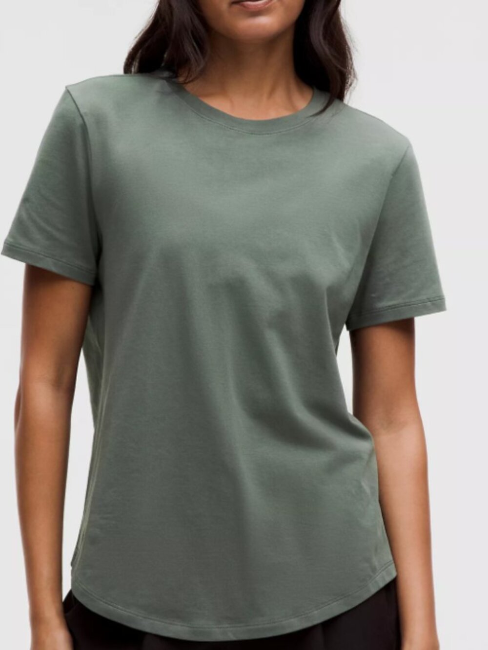 Lululemon Love Curved-Hem Crewneck T-Shirt Dark Forest